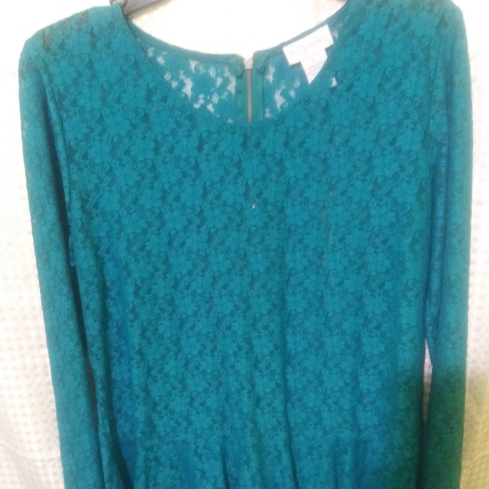 K Jordan, Women's Blouse, Blue, size L